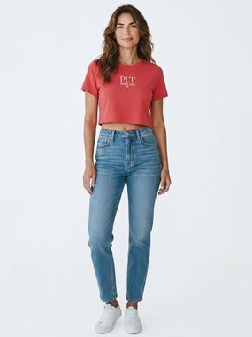 PrettyLittleThing Red PLT Since 2012 Crop Tee
